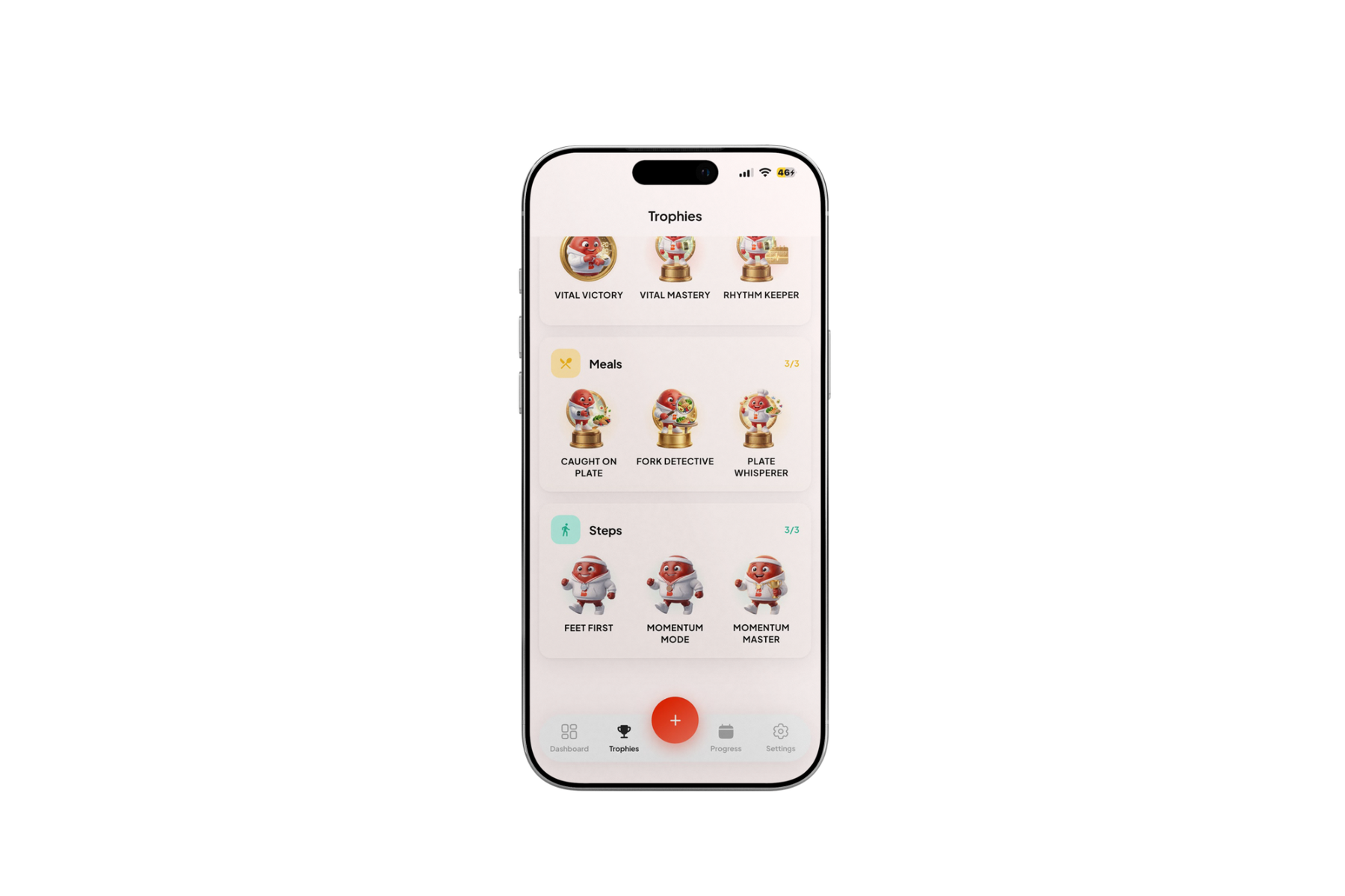 Blood Health AI trophies screen with all nine trophies unlocked